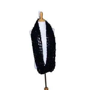Unbranded Black Knit Infinity Scarf